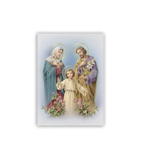 Poster con oro a caldo con l'immagine della Sacra Famiglia