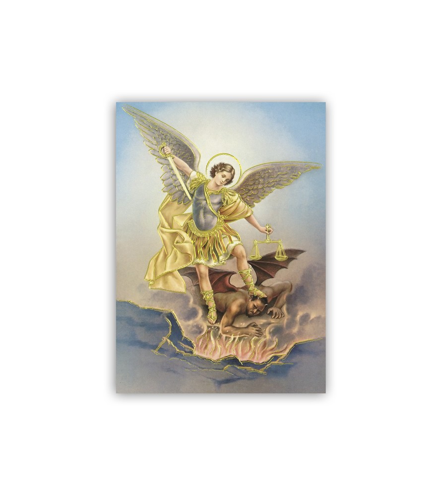 Poster con oro a caldo con l'immagine di San Michele Poster con oro a caldo con l'immagine di San Michele