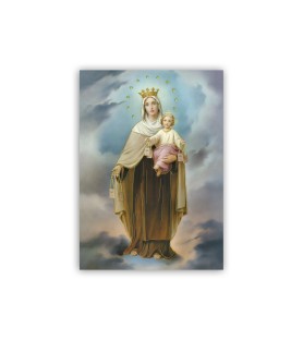 Poster con oro a caldo con l'immagine della Madonna del Carmelo