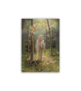 Poster con oro a caldo con l'immagine della Madonna del Bosco