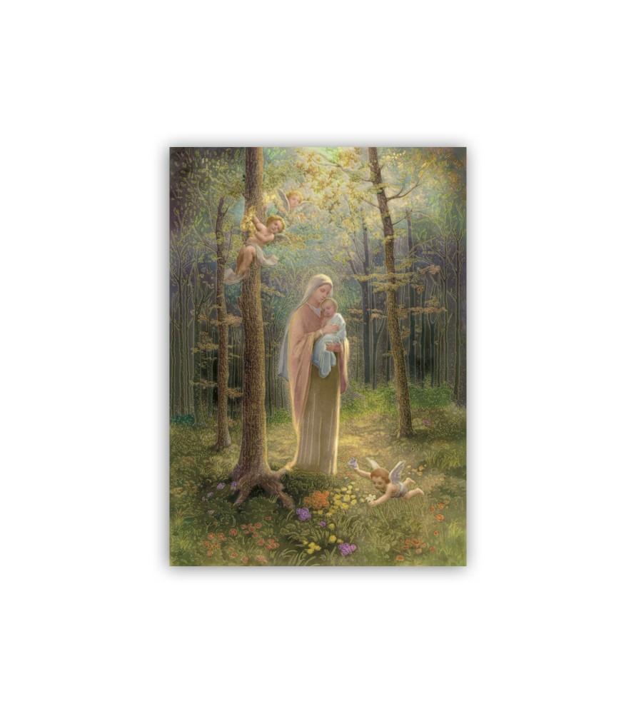 Poster con oro a caldo con l'immagine della Madonna del Bosco Poster con oro a caldo con l'immagine della Madonna del Bosco