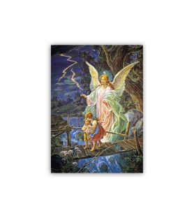 Poster con oro a caldo con l'immagine dell'Angelo sul Ponte