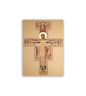 Poster con oro a caldo con l'immagine della Croce di San Damiano