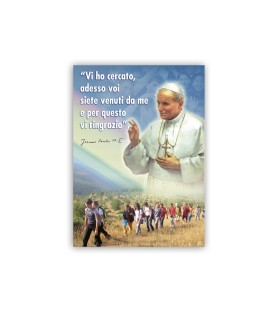 Poster con l'immagine di Papa Giovanni Paolo II