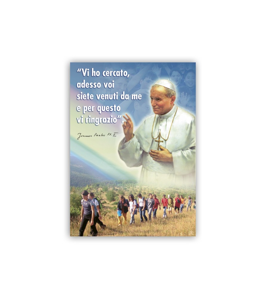 Poster con l'immagine di Papa Giovanni Paolo II