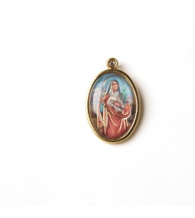 Busta con 10 Medaglia ovale dorata di Sant'Agata