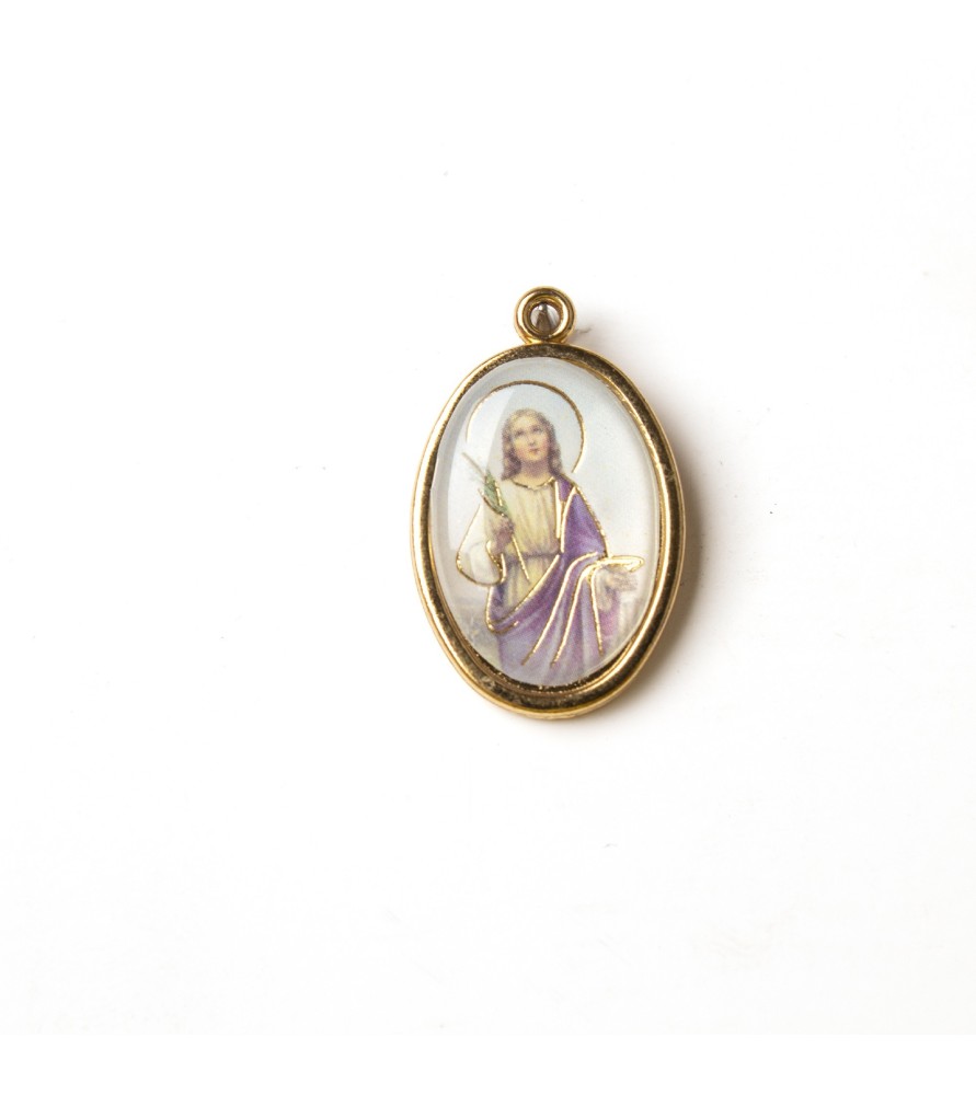 Busta con 10 Medaglia ovale dorata di Santa Lucia Busta con 10 Medaglia ovale dorata di Santa Lucia