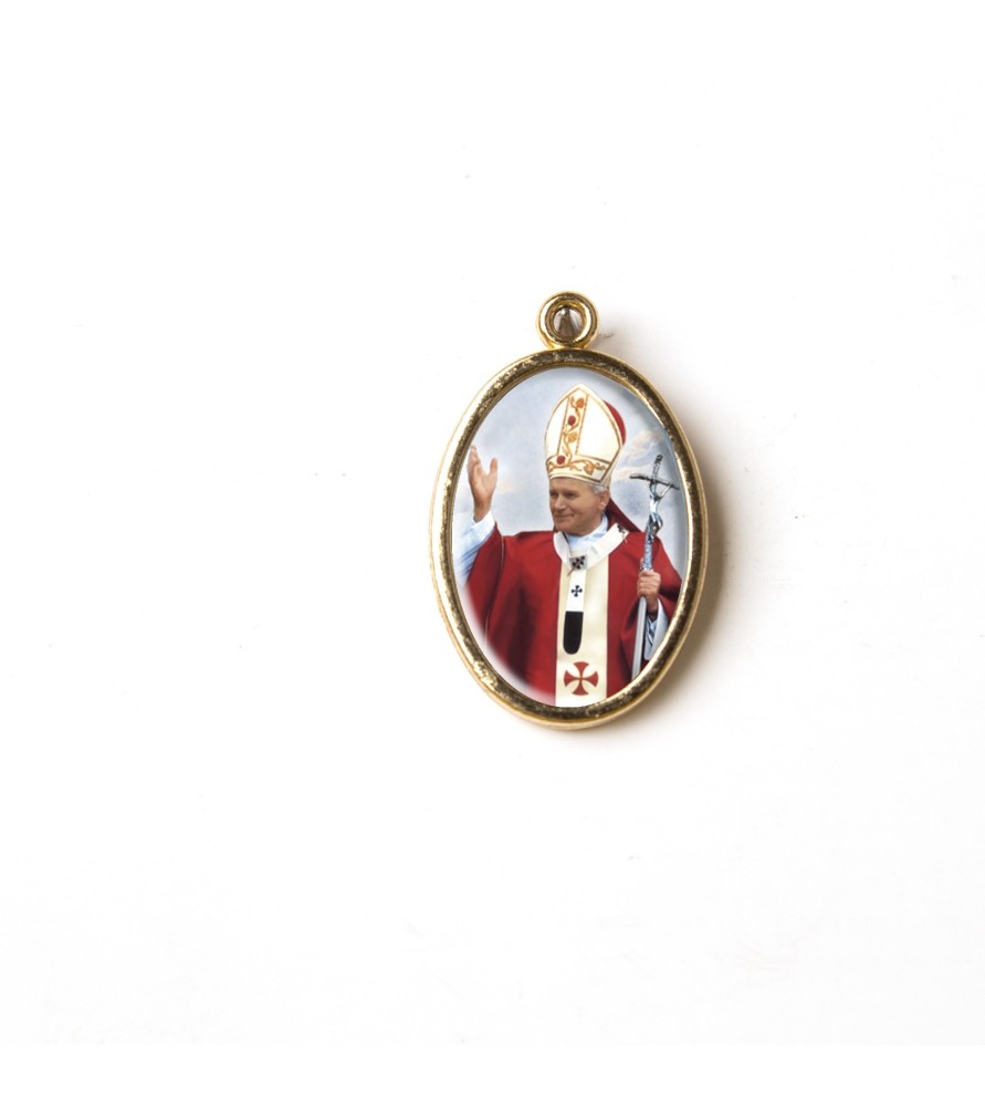 Medaglia ovale dorata di Papa Giovanni Paolo II Medaglia ovale dorata di Papa Giovanni Paolo II