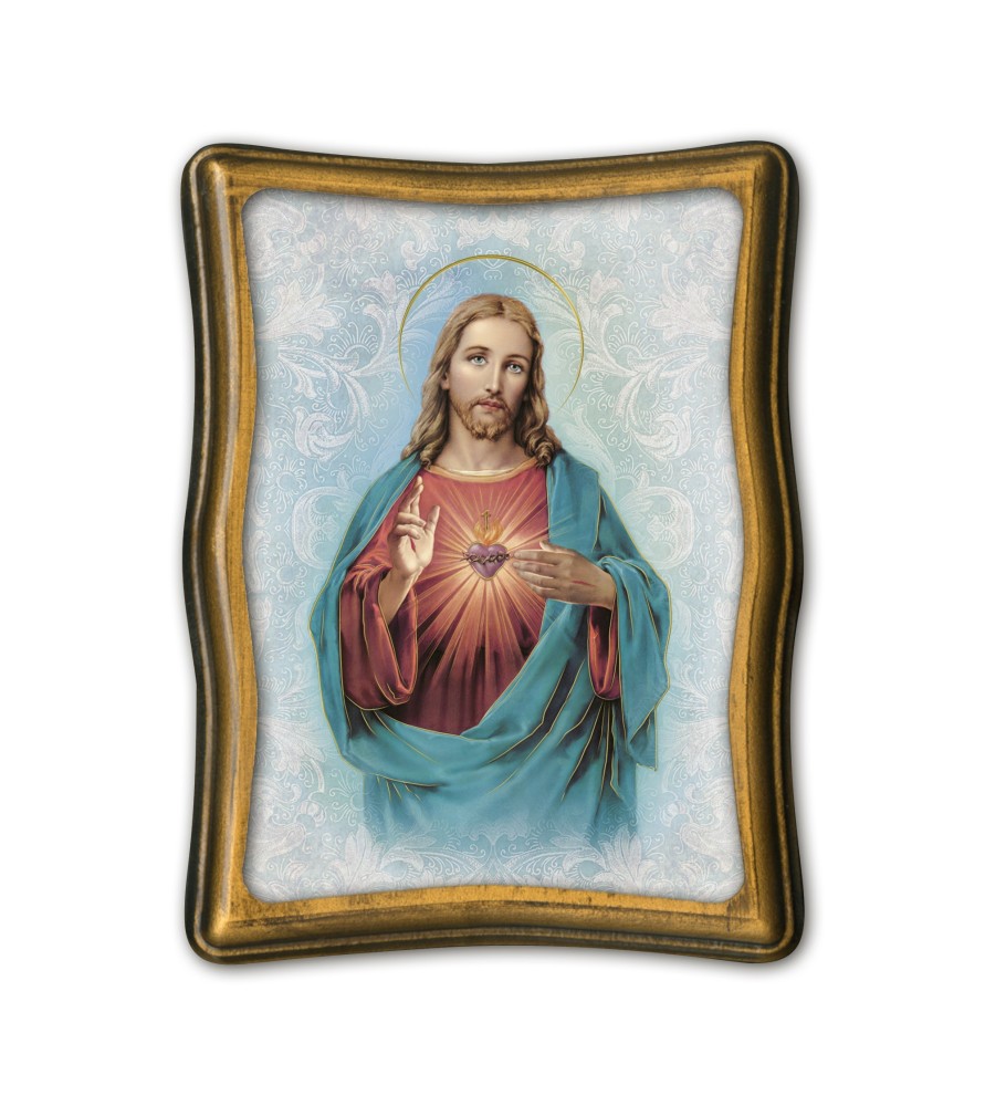 Quadretto anticato del Sacro Cuore di Gesù Quadretto anticato del Sacro Cuore di Gesù