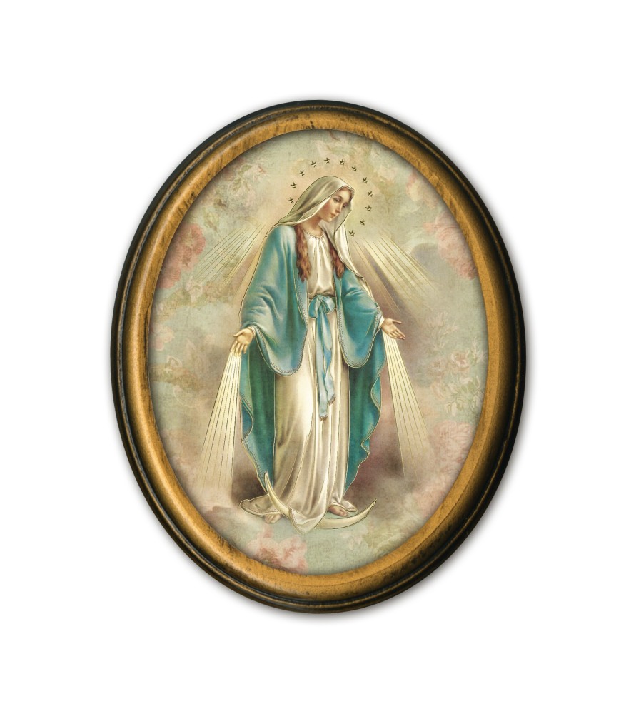 Quadretto ovale della Madonna Miracolosa