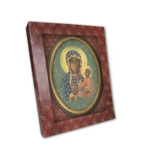 Quadretto ovale della Madonna di Czestochowa