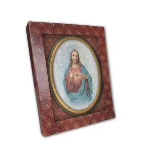 Quadretto ovale del Sacro Cuore di Gesù