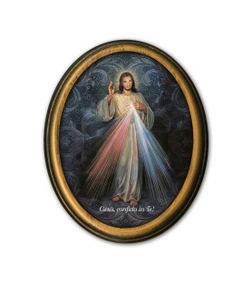 Quadretto ovale di Gesù Misericordioso