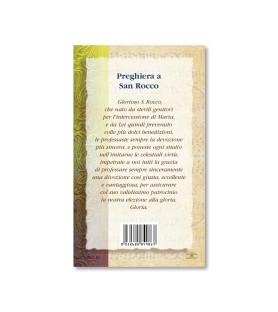 Biglietto con biografia e preghiera a San Rocco in confezione da 20 pezzi