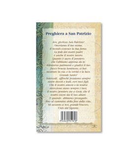 Biglietto con biografia e preghiera a San Patrizio in confezione da 20 pezzi