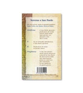 Biglietto con biografia e preghiera a San Paolo in confezione da 20 pezzi