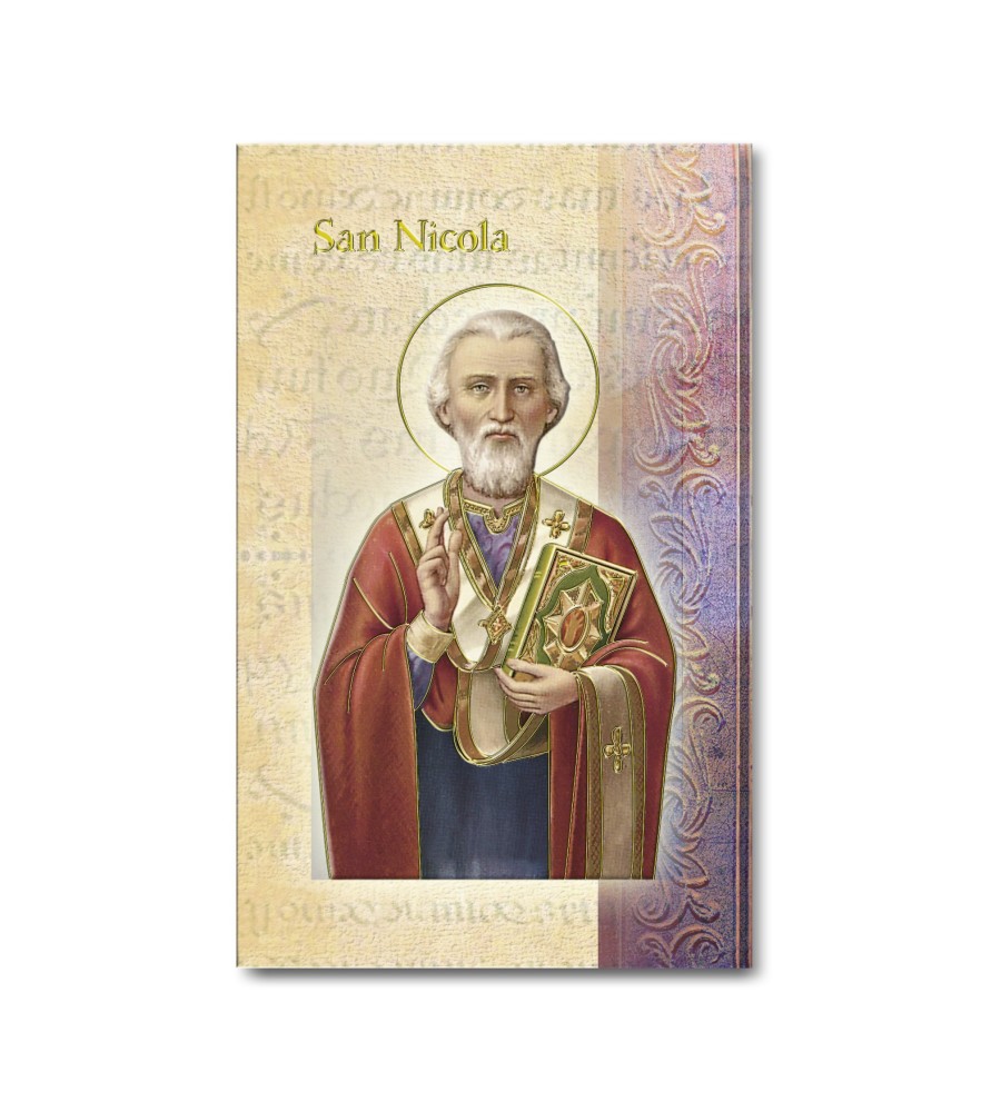 Biglietto con biografia e preghiera a San Nicola in confezione da 20 pezzi Biglietto con biografia e preghiera a San Nicola in confezione da 20 pezzi