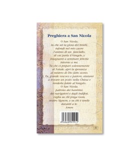 Biglietto con biografia e preghiera a San Nicola in confezione da 20 pezzi