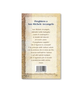 Biglietto con biografia e preghiera a San Michele in confezione da 20 pezzi
