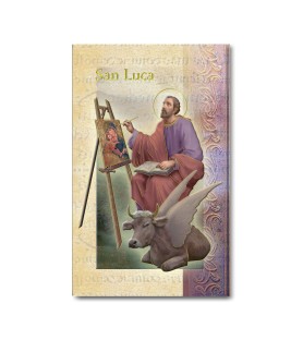 Biglietto con biografia e preghiera a San Luca in confezione da 20 pezzi