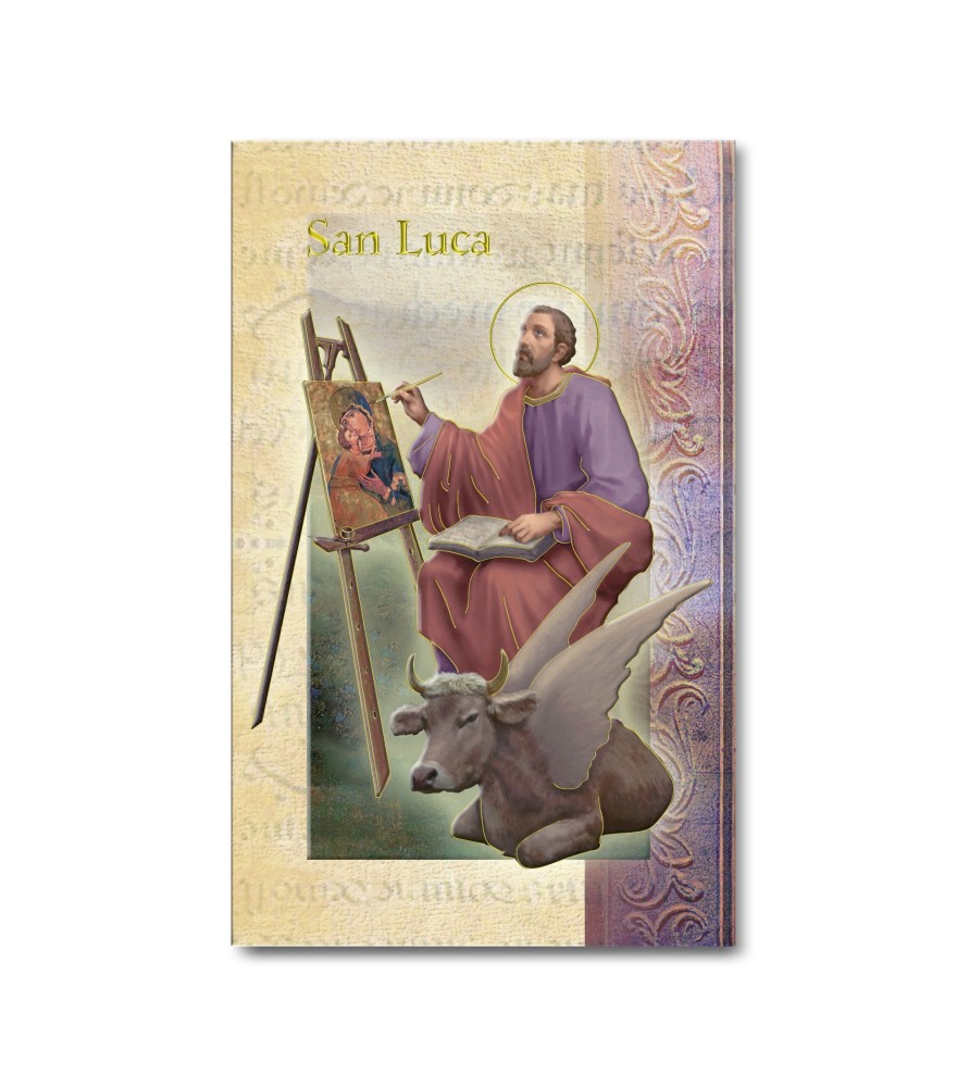 Biglietto con biografia e preghiera a San Luca in confezione da 20 pezzi Biglietto con biografia e preghiera a San Luca in confezione da 20 pezzi