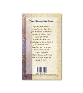Biglietto con biografia e preghiera a San Luca in confezione da 20 pezzi