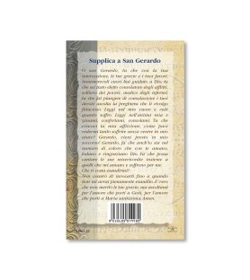 Biglietto con biografia e preghiera a San Gerardo in confezione da 20 pezzi