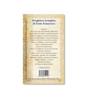 Biglietto con biografia e preghiera a San Francesco in confezione da 20 pezzi