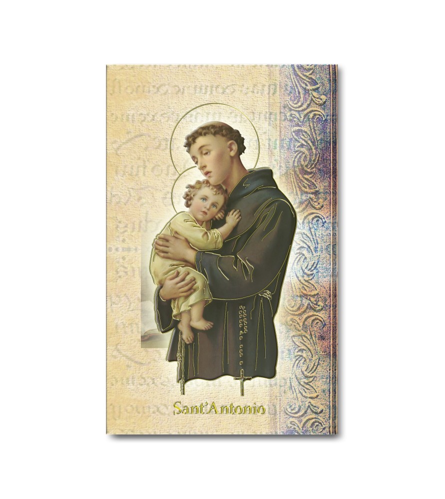 Biglietto con biografia e preghiera a Sant'Antonio in confezione da 20 pezzi Biglietto con biografia e preghiera a Sant'Antonio in confezione da 20 pezzi
