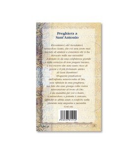 Biglietto con biografia e preghiera a Sant'Antonio in confezione da 20 pezzi
