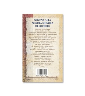 Biglietto con biografia e preghiera alla Madonna di Lourdes in confezione da 20 pezzi