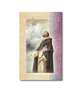 Biglietto con biografia e preghiera a San Domenico in confezione da 20 pezzi