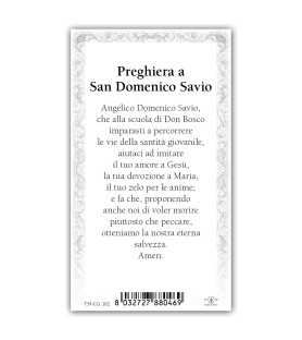 Pacchetto da 100 copie di: Santino Santa Monica con preghiera e finiture in oro a caldo