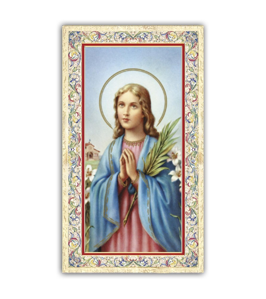 Pacchetto da 100 copie di: Santino San Vincenzo de Paoli con preghiera e finiture in oro a caldo Pacchetto da 100 copie di: Santino San Vincenzo de Paoli con preghiera e finiture in oro a caldo