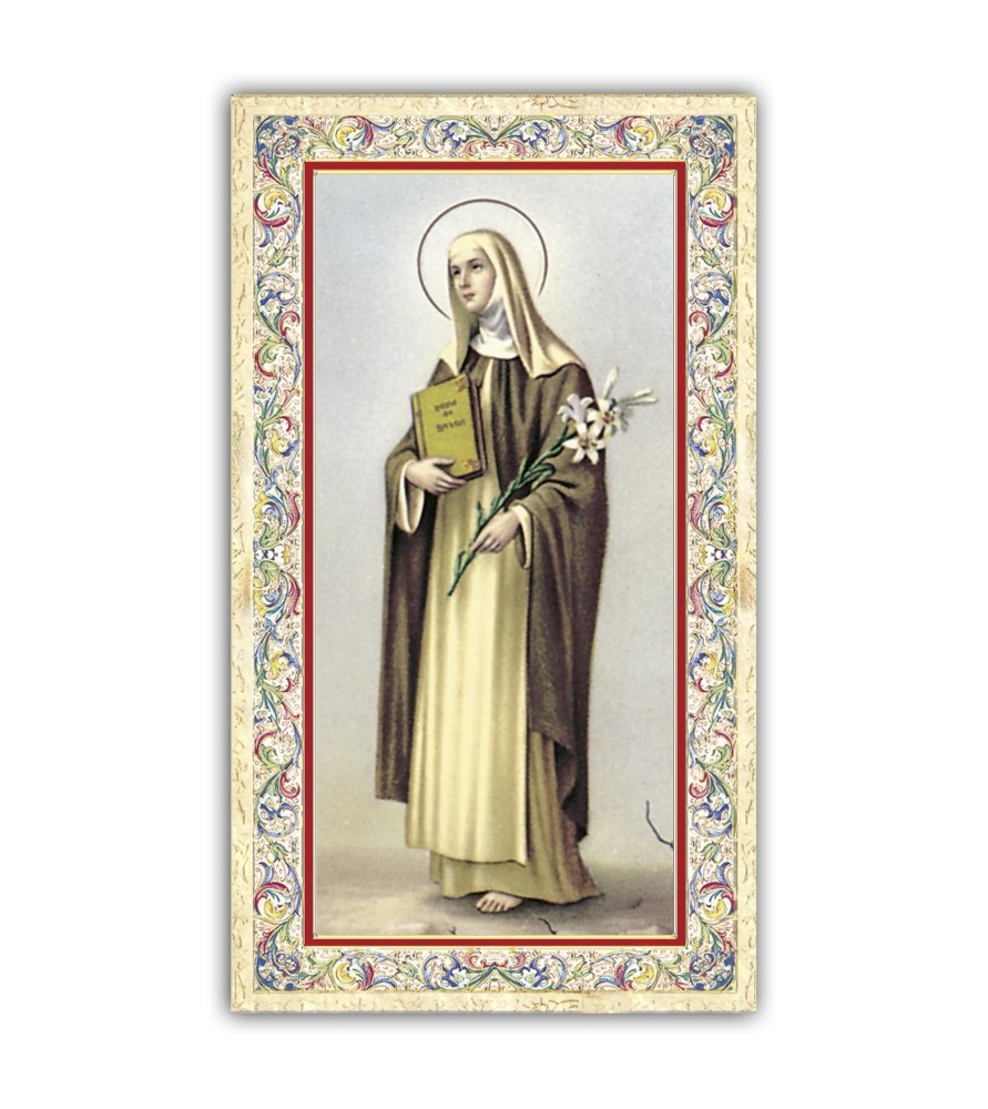 Pacchetto da 100 copie di: Santino Annunciazione a Maria con preghiera e finiture in oro a caldo Pacchetto da 100 copie di: Santino Annunciazione a Maria con preghiera e finiture in oro a caldo