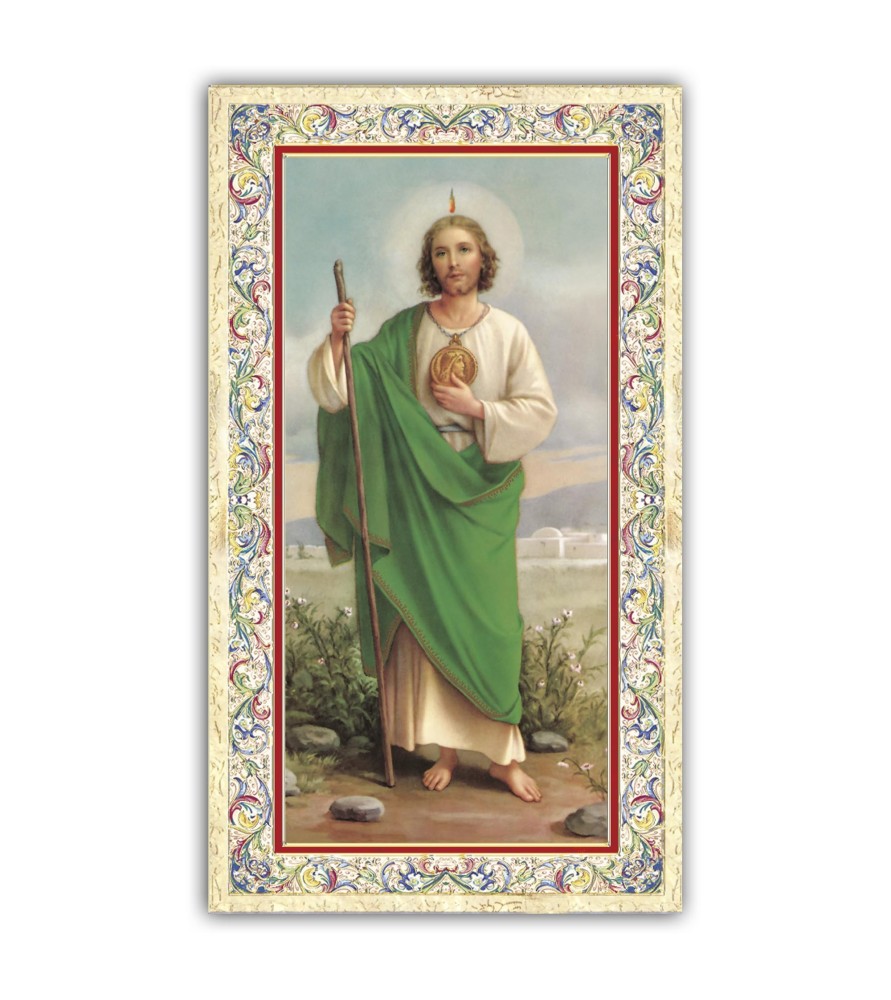 Pacchetto da 100 copie di: Santino Arcangelo Raffaele con preghiera e finiture in oro a caldo Pacchetto da 100 copie di: Santino Arcangelo Raffaele con preghiera e finiture in oro a caldo
