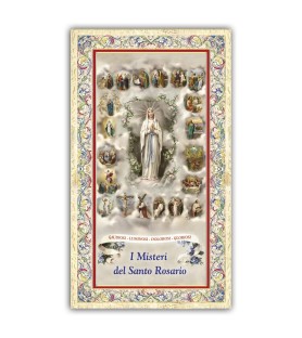 Pacchetto da 100 copie di: Santino San Michele Arcangelo con preghiera e finiture in oro a caldo