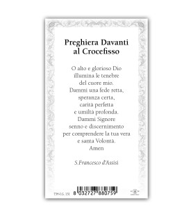 Pacchetto da 100 copie di: Santino Don Bosco con preghiera e finiture in oro a caldo