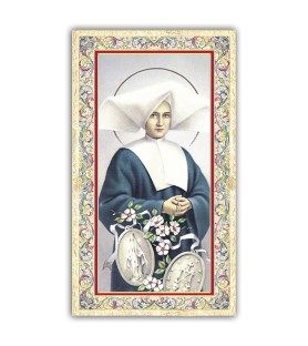 Pacchetto da 100 copie di: Santino San Martin de Porres con preghiera e finiture in oro a caldo
