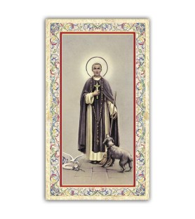 Pacchetto da 100 copie di: Santino Madonna di Medjugorje con preghiera e finiture in oro a caldo