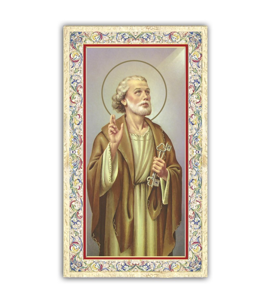 Pacchetto da 100 copie di: Santino San Giorgio con preghiera e finiture in oro a caldo Pacchetto da 100 copie di: Santino San Giorgio con preghiera e finiture in oro a caldo