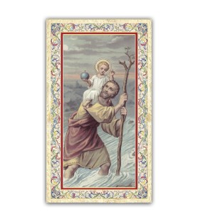 Pacchetto da 100 copie di: Santino San Domenico con preghiera e finiture in oro a caldo