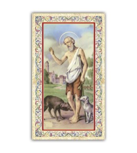 Pacchetto da 100 copie di: Santino Madonna di Czestochowa con preghiera e finiture in oro a caldo