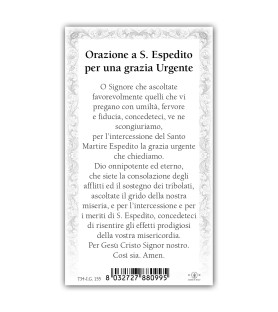 Pacchetto da 100 copie di: Santino Santa Kateri Takakwitha con preghiera e finiture in oro a caldo