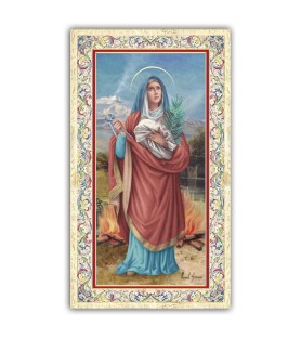 Pacchetto da 100 copie di: Santino Sant'Alfonso Maria de Liguori con preghiera e finiture in oro a caldo