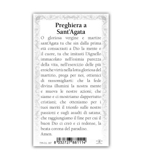 Pacchetto da 100 copie di: Santino Sant'Alfonso Maria de Liguori con preghiera e finiture in oro a caldo