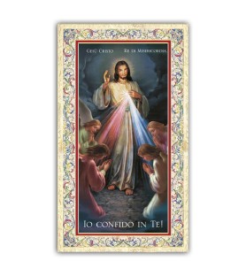 Pacchetto da 100 copie di: Santino San Bartolomeo Apostolo con preghiera e finiture in oro a caldo