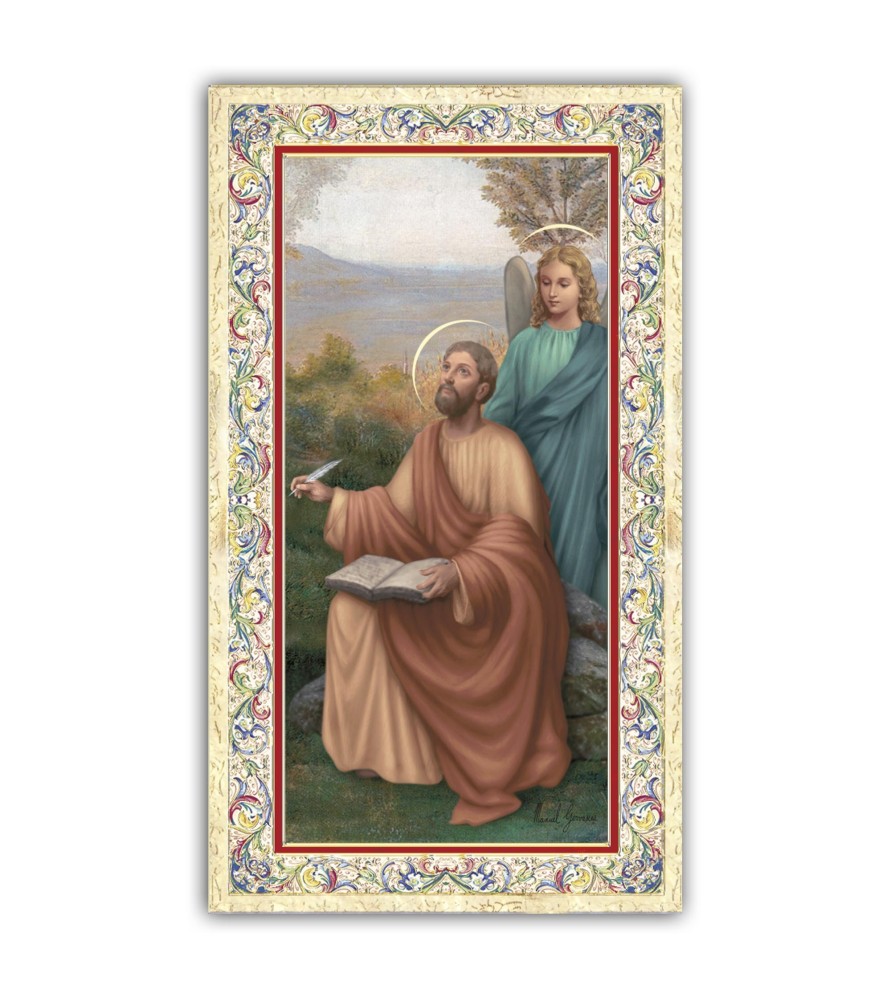 Pacchetto da 100 copie di: Santino San Biagio con preghiera e finiture in oro a caldo Pacchetto da 100 copie di: Santino San Biagio con preghiera e finiture in oro a caldo