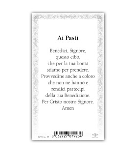 Pacchetto da 100 copie di: Santino San Carlo Borromeo con preghiera e finiture in oro a caldo