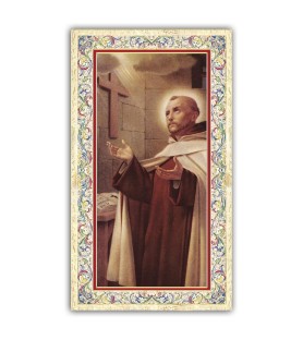 Pacchetto da 100 copie di: Santino Santa Caterina d'Alessandria con preghiera e finiture in oro a caldo
